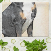 Grotere Zwitserse berghondschilderkunst - Oorspron Theedoek (Gevouwen)