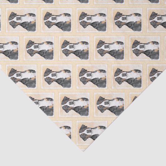 Grotere Zwitserse berghondschilderkunst - Oorspron Tissuepapier (Detail)