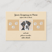 Grotere Zwitserse berghondschilderkunst - Oorspron Visitekaartje (Voorkant)