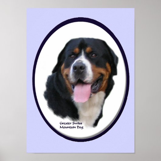 Grotere Zwitserse mountain Dog Art-afdrukken Poster (Voorkant)