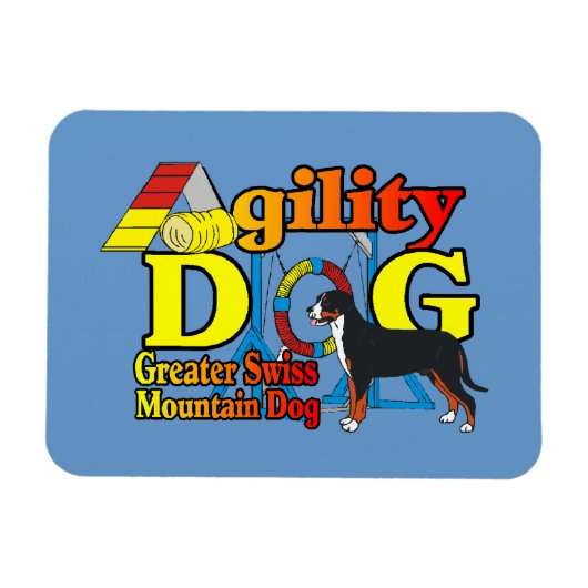 Grotere Zwitserse Mtn Dog Agility Magneet (Horizontaal)