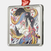 Grotesk- en slangenontwerp Tattoo Metalen Ornament (Links)