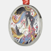 Grotesk- en slangenontwerp Tattoo Metalen Ornament (Links)