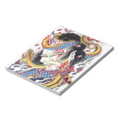 Grotesk- en slangenontwerp Tattoo Notitieblok (Linkerzijde)