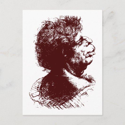 grotesk man briefkaart (Voorkant)