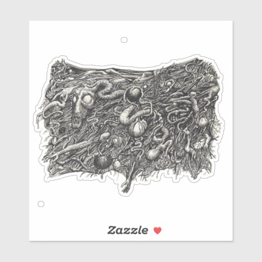 Grotesk nummer 1, vinyl sticker (Vel)