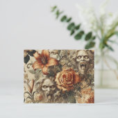 Groteske elegantie - Gotisch Victoriaans Feestdagenkaart (Staand voorkant)