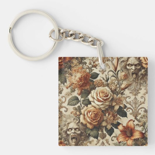 Groteske Elegantie – Gotisch Victoriaans Sleutelhanger (Voorkant)