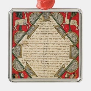 Groteske, illustratie van de metalen ornament