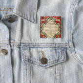 Groteske, illustratie van de vierkante button 5,1 cm (In situ)