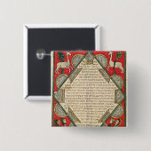 Groteske, illustratie van de vierkante button 5,1 cm (Voorkant /achterkant)