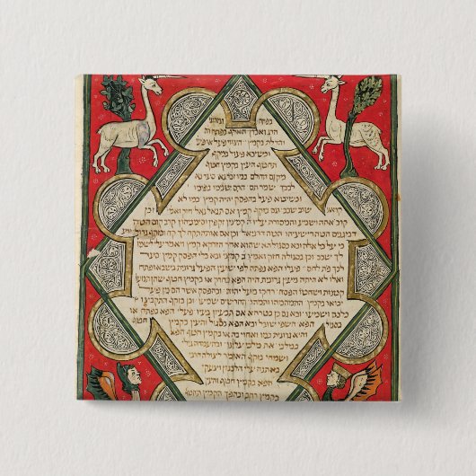 Groteske, illustratie van de vierkante button 5,1 cm (Voorkant)