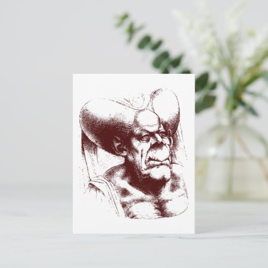 groteske vrouw briefkaart (Staand voorkant)