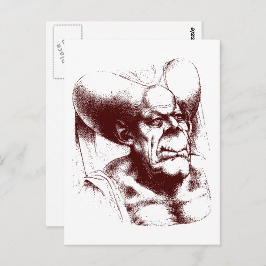 groteske vrouw briefkaart (Voorkant / Achterkant)