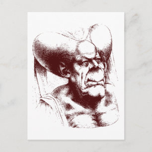 groteske vrouw briefkaart