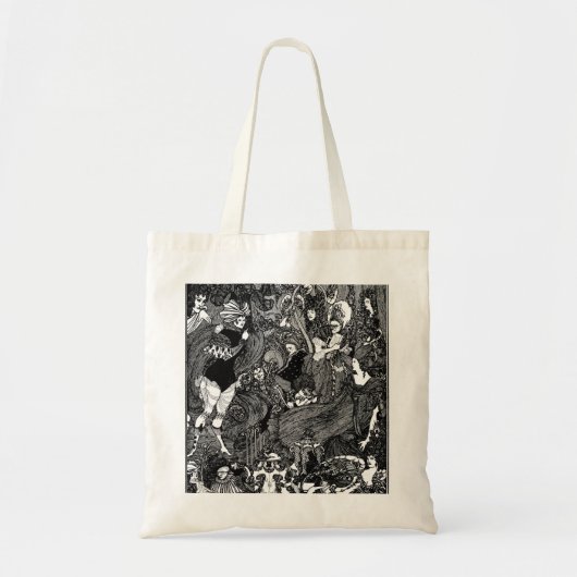 Grotesque Cave of Spleen, door Aubrey Beardsley Tote Bag (Voorkant)