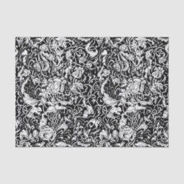 Grotesque Garden Black en White Tissue Paper Tissuepapier