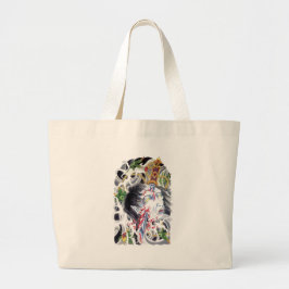 Grotesque Head en Sword Grote Tote Bag