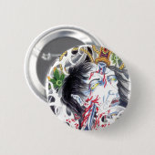 Grotesque Head en Sword Ronde Button 5,7 Cm (Voorkant /achterkant)