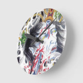 Grotesque Head en Sword Ronde Klok (Hoek)