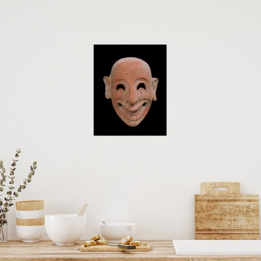 Grotesque mask uit Motya, 6e eeuw voor Christus (t Poster (Keuken)