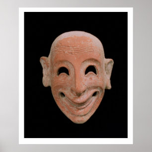 Grotesque mask uit Motya, 6e eeuw voor Christus (t Poster