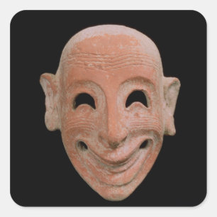 Grotesque mask uit Motya, 6e eeuw voor Christus (t Vierkante Sticker