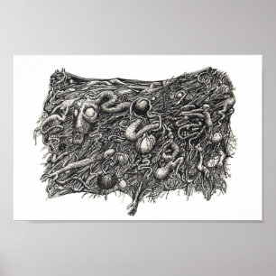 Grotesque Number 1, door Brian Benson, Poster