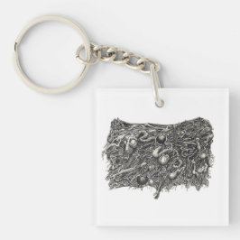 Grotesque Number 1, door Brian Benson Sleutelhanger