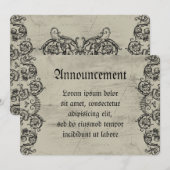 Grotesque Ornament Heart Aankondiging (Voorkant / Achterkant)