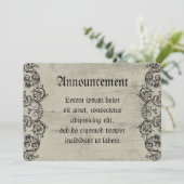 Grotesque Ornament Heart Aankondiging (Staand voorkant)