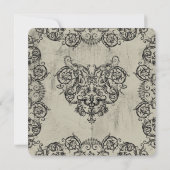 Grotesque Ornament Heart Kaart (Achterkant)