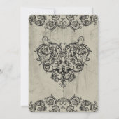 Grotesque Ornament Heart Kaart (Achterkant)