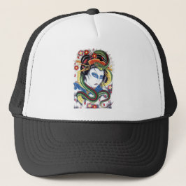 Grotesque & slang tattoo ontwerp trucker pet