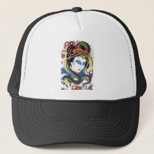 Grotesque & slang tattoo ontwerp trucker pet