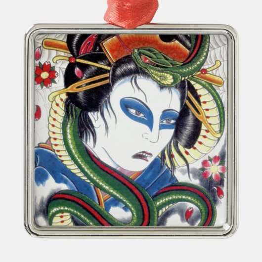 Grotesque & Snake Metalen Ornament (Voorkant)