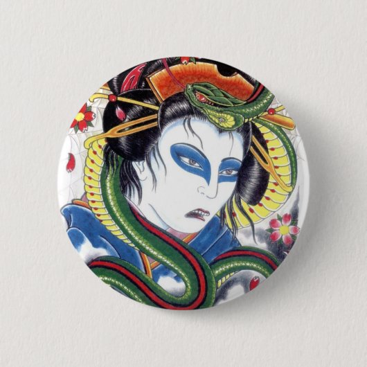 Grotesque & Snake Ronde Button 5,7 Cm (Voorkant)
