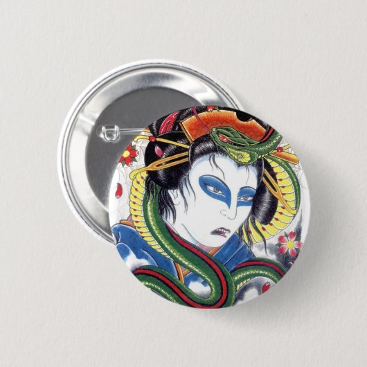 Grotesque & Snake Ronde Button 5,7 Cm (Voorkant /achterkant)