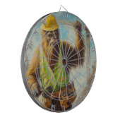 Grotevoet Bouwarbeider Dartbord (Voorkant Links)