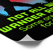 Grotevoet Disc Golf Sasquatch Ketting Gooier Grapp Poster (Hoek)