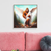 Grotevoet Engel Canvas Afdruk (Insitu (Woonkamer))