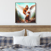 Grotevoet Engel Canvas Afdruk (Insitu (Slaapkamer))
