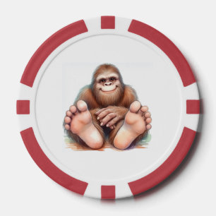 Grotevoet Gelukkige Voeten Poker Chips