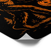 Grotevoet Halloween Sasquatch Poster (Hoek)