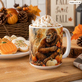Grotevoet Herfst Oogst Pompoenen Natuur Koffiemok
