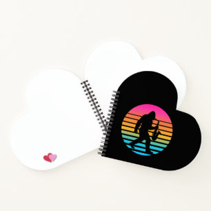 Grotevoet Jazz Saxofoon Retro Zonsondergang Design Notitieboek