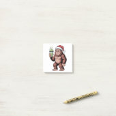 Grotevoet Kerst Sasquatch Matcha Liefhebber Post-it® Notes (Op bureau)