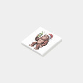 Grotevoet Kerst Sasquatch Matcha Liefhebber Post-it® Notes (Schuin)