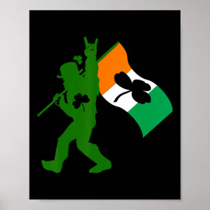 Grotevoet Klaverblad St. Patrick's Day Ierse Sasqu Poster