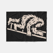 Grotevoet klimladder Grappige Cryptid Sasquatch Li Fleece Deken (Voorkant (Horizontaal))